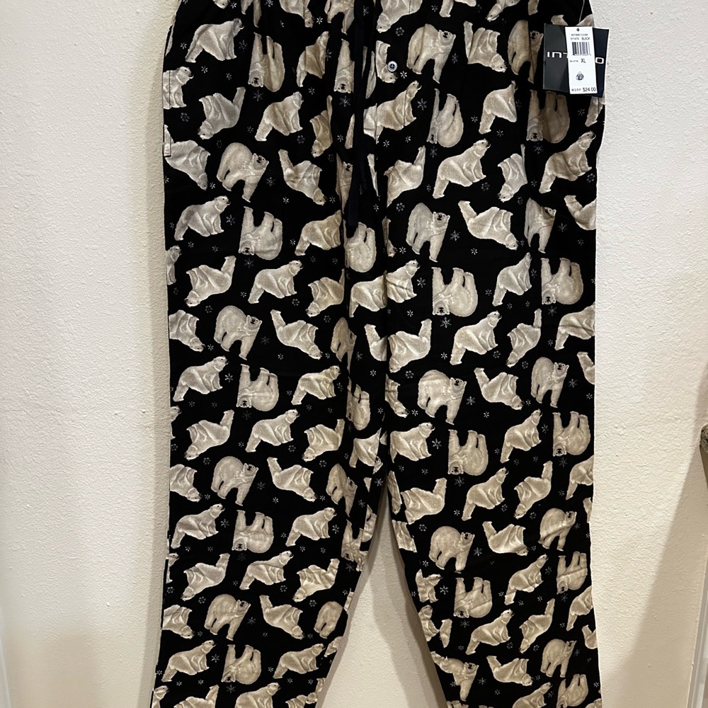 Intimo Brown and Tan Polar Bear Pajama Pants